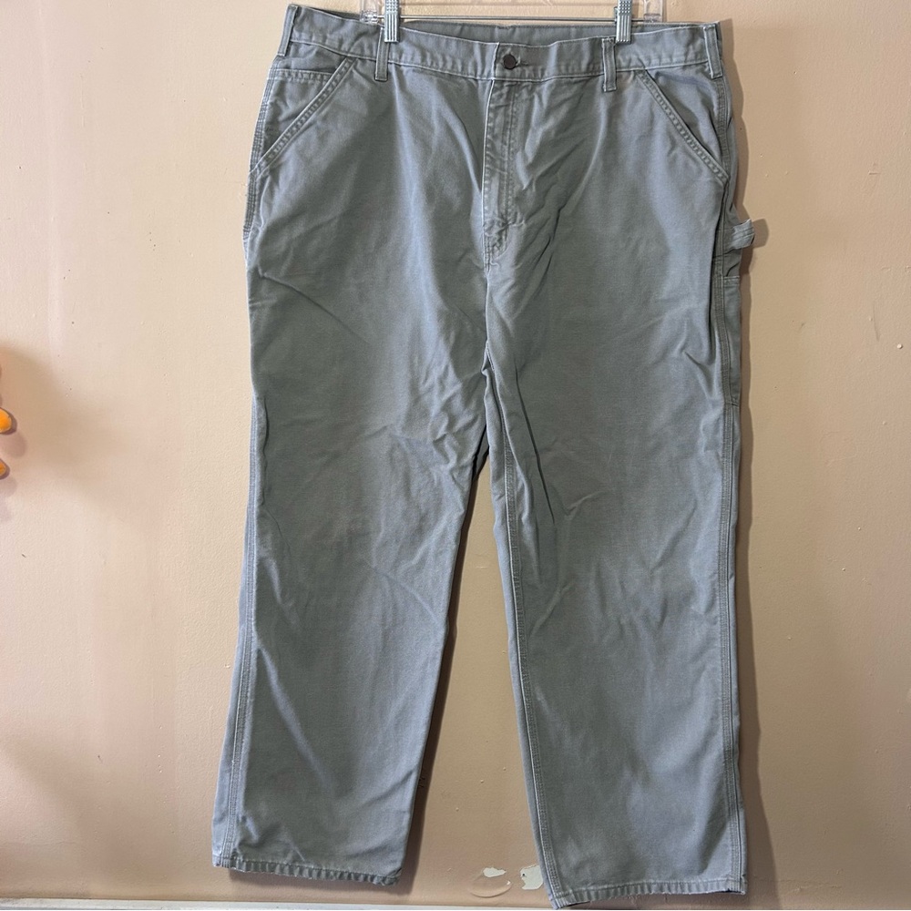 Carhartt B11 Des Desert Khaki Washed Duck Work Dungaree Pants Men's 42x32